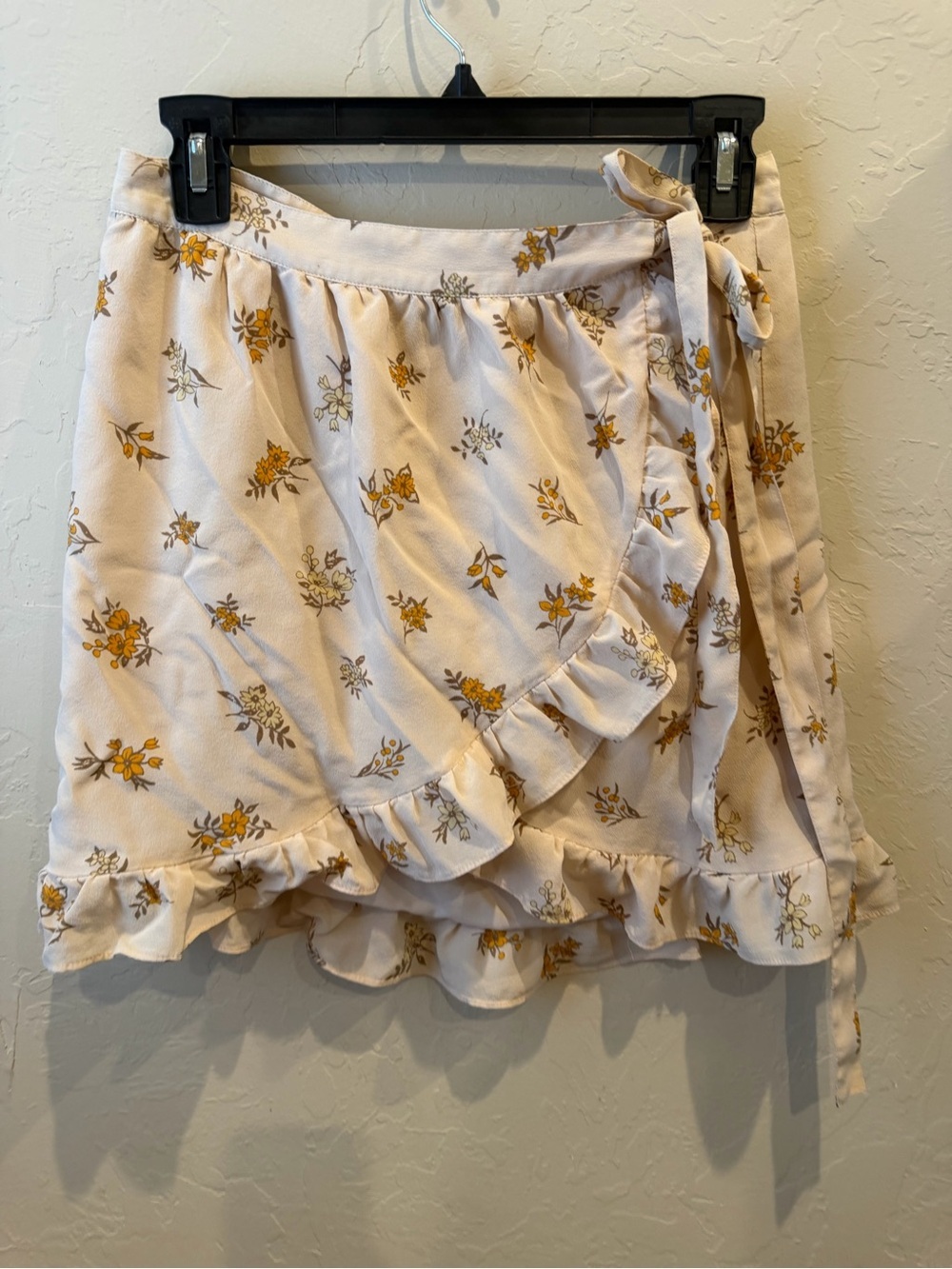 MADEWELL 1937 SILK MEADOW WRAP SKIRT IN FIELD BOUQUET SANDCASTLE SIZE 4